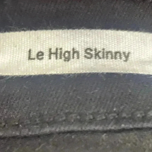 Frame Le High Skinny Black Distressed Jeans Size 30 - Picture 4 of 5